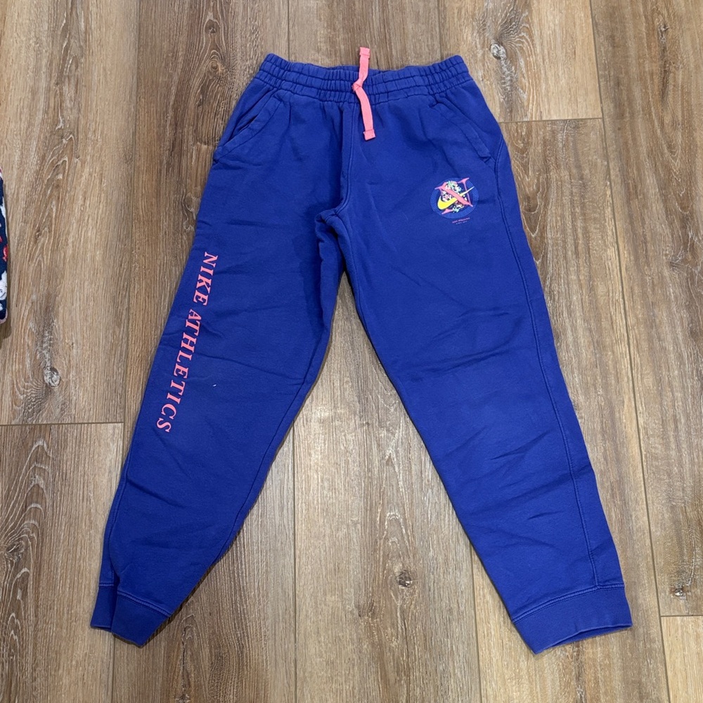 Nike Kids Blue and Pink Sweatpants